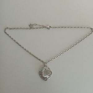 Swarovski Silver Tone Chain with Pendant Necklace